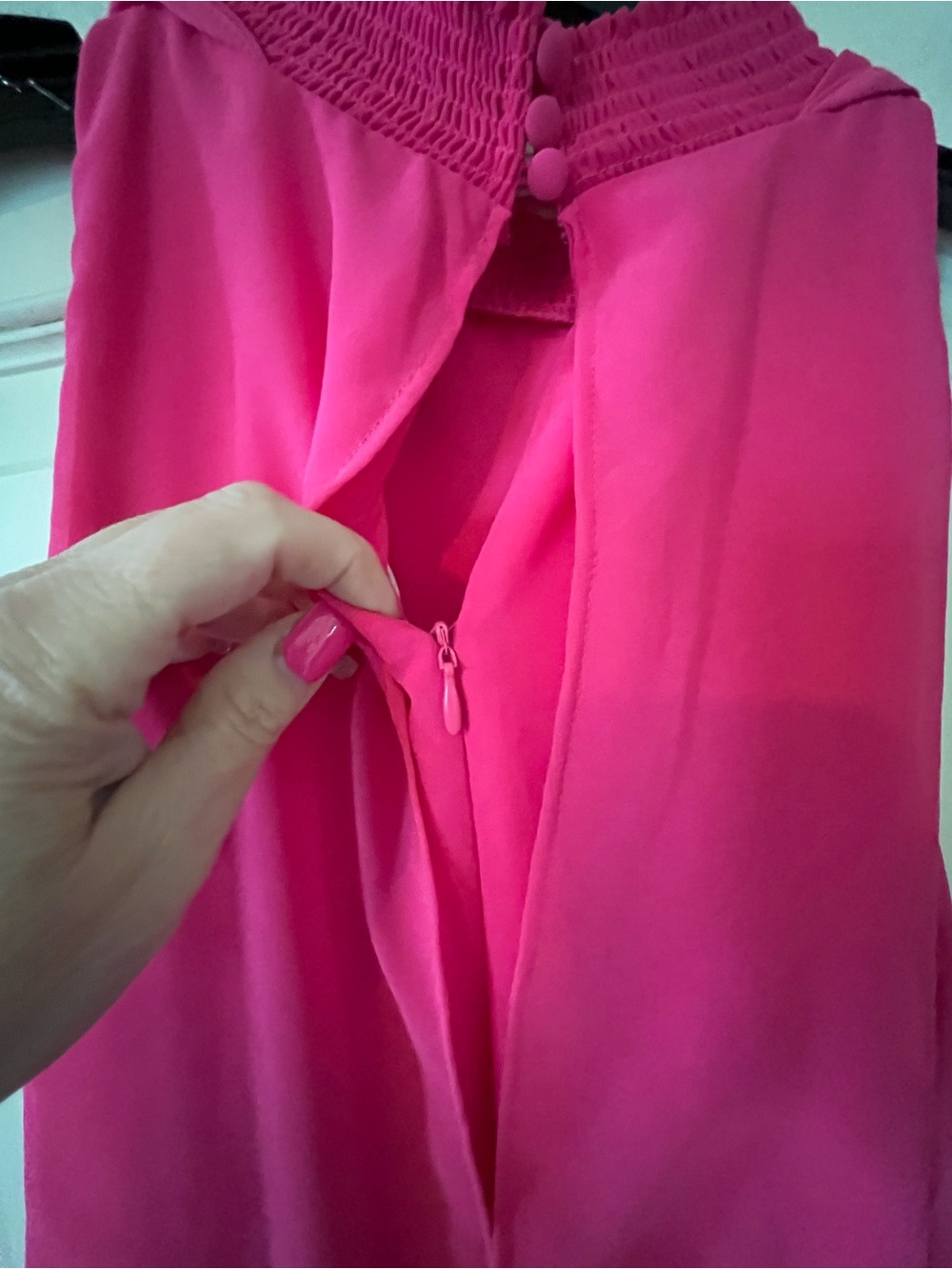 New! Sam Edelman Hot Pink Sleeveless Pleated Midi Dress Women’s Size 8 - Picture 7 of 16